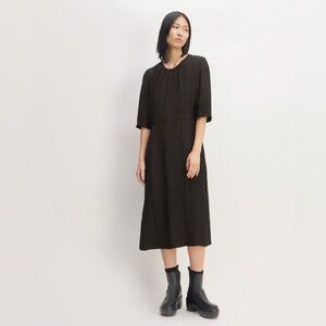 Everlane | New City tonal Stripe oversized pleated dress Women’s size 2 midi